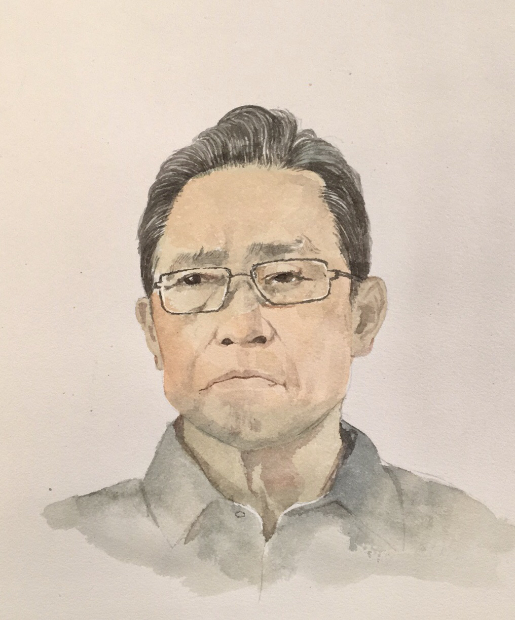 《致敬钟南山院士》(国画)