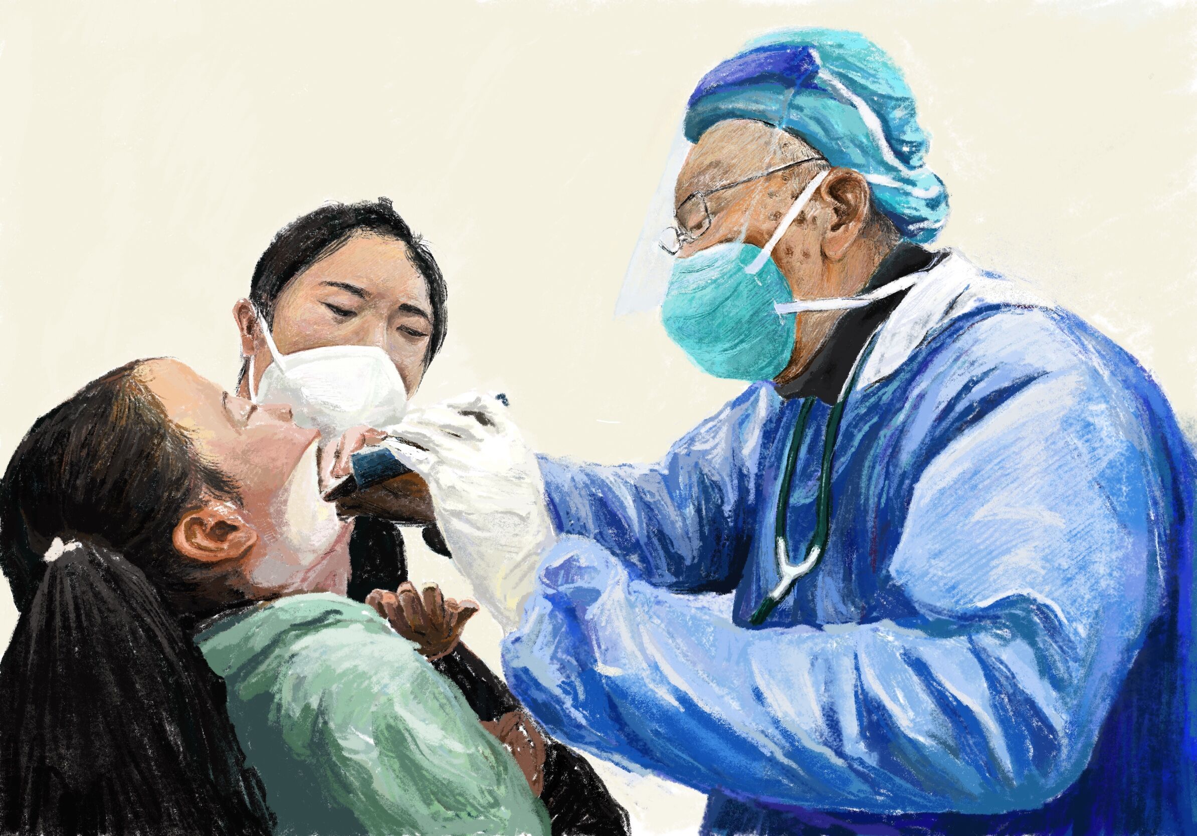 《最可爱的爷爷》(油画)